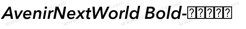 AvenirNextWorld Bold字体转换